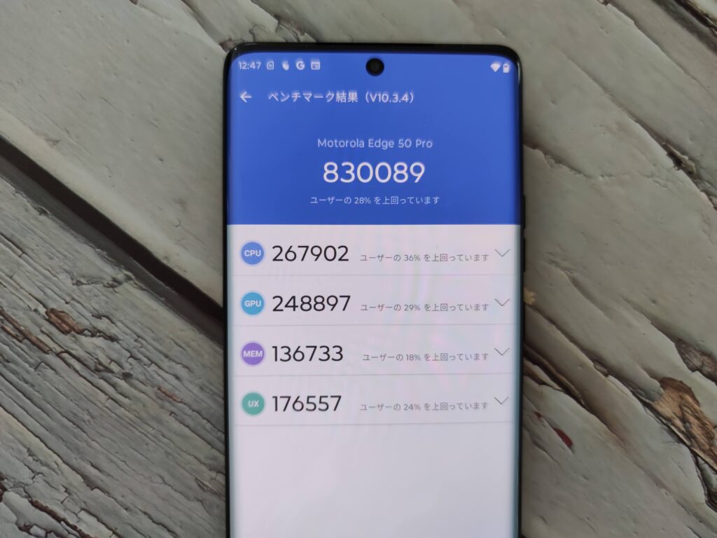 motorola edge 50 pro Antutu 5回目