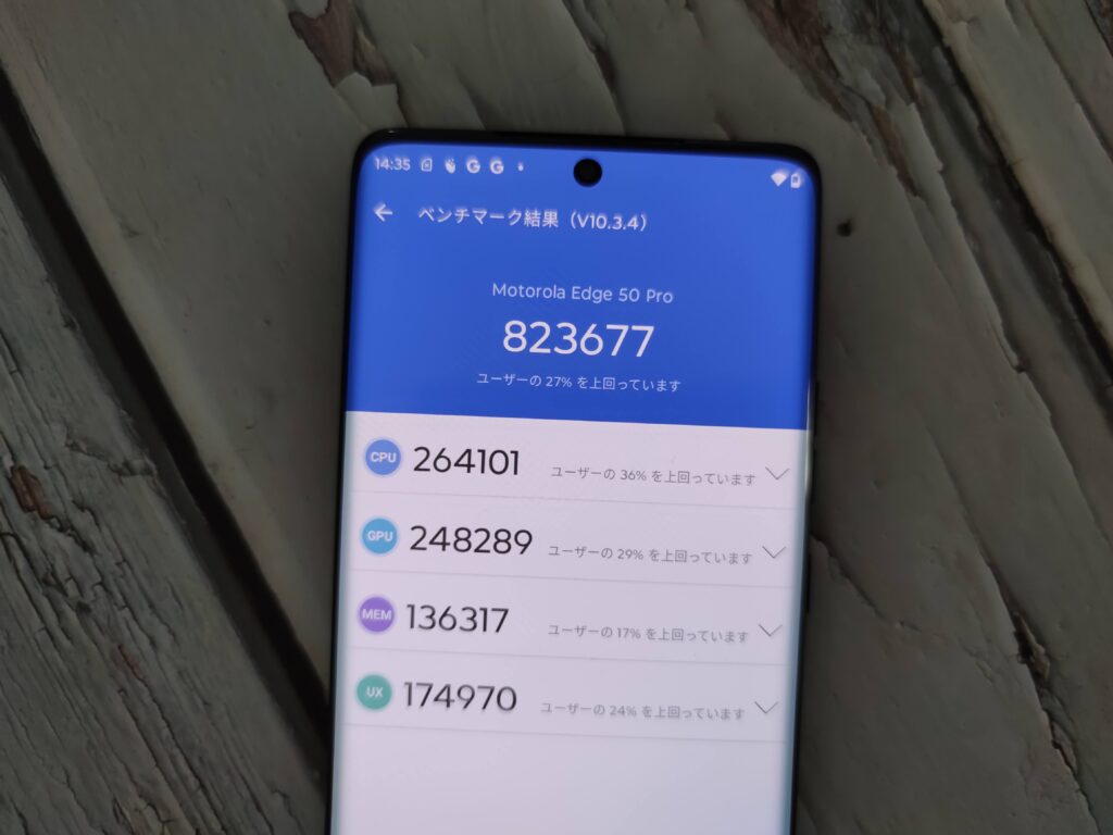 motorola edge 50 pro Antutu 10回目